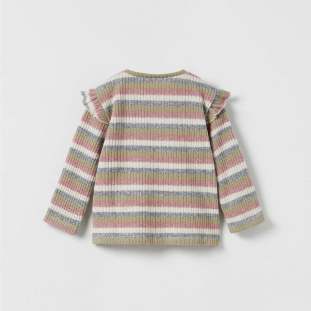 Zara long sleeve ruffle shirt